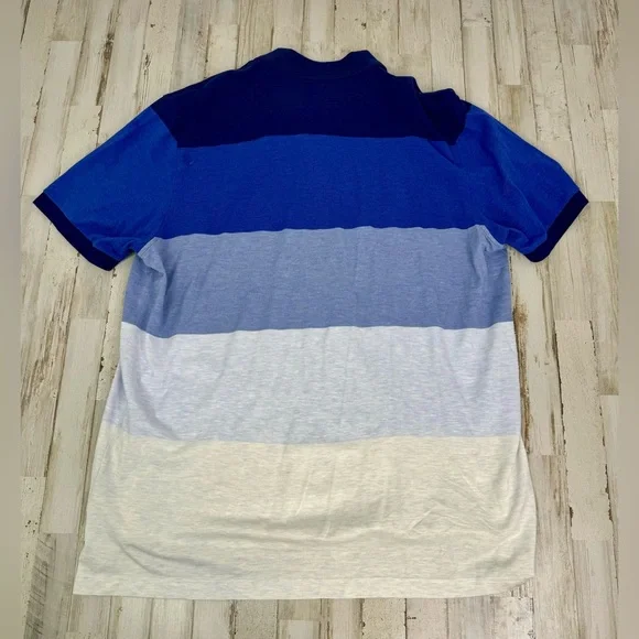 Brooks Brothers Supima Cotton Original Fit Polo Shirt XXL Pastel Striped Blue - Picture 8 of 10